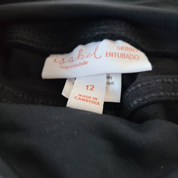 INGRID& ISABEL OVER BELLY SKINNY MATERNITY PANTS-HIGH RISE -POWER STRETCH -SZ 12 - Picture 4 of 16